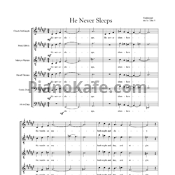 Ноты Take 6 - He never sleeps (arr. by Take 6) - предпросмотр