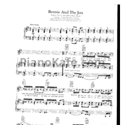 Ноты Elton John - Bennie and the jets - предпросмотр