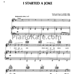 Ноты Bee Gees - I started a joke - предпросмотр