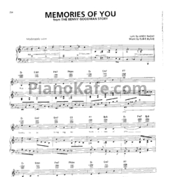 Ноты Eubie Blake - Memories of you - предпросмотр