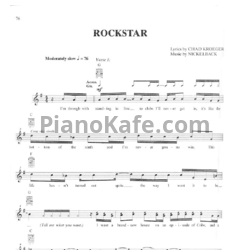 Ноты Nickelback - Rockstar - предпросмотр