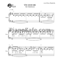 Ноты The Veronicas - You ruin me - предпросмотр