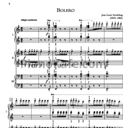 Ноты Ж. Л. Стреббог - Болеро (для фортепиано в 6 рук) - предпросмотр