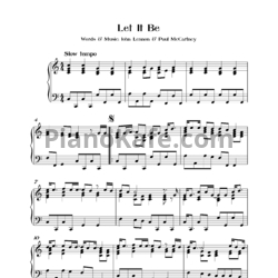 Ноты The Beatles - Let it be (Piano solo) - предпросмотр