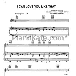 Ноты All 4 One - I can love you like that - предпросмотр