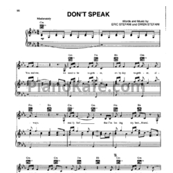 Ноты No Doubt - Don't speak (PVG) - предпросмотр
