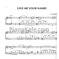 Ноты John Williams - Give me your names - предпросмотр