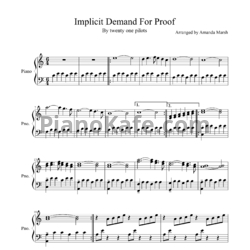 Ноты Twenty One Pilots - Implicit demand for proof - предпросмотр