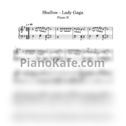 Ноты Lady Gaga - Shallow (Piano N cover) - предпросмотр