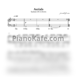 Ноты System of a Down - Aerials - предпросмотр