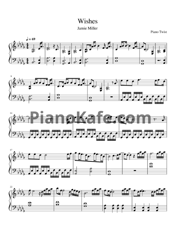 Ноты Jamie Miller - Wishes
