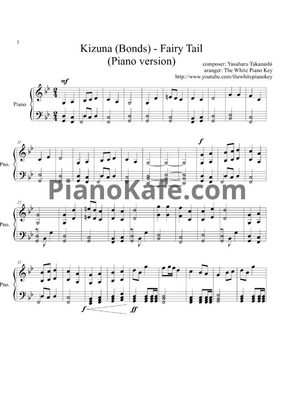 Ноты Yasuharu Takanashi - Kizuna (Bonds)