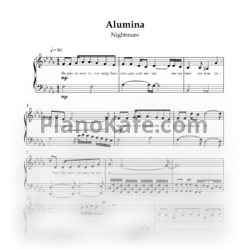 Ноты Nightmare - Alumina (Piano solo) - предпросмотр