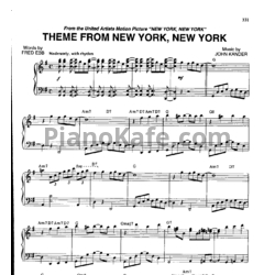 Ноты Frank Sinatra - Theme from New York New York (Piano solo) - предпросмотр