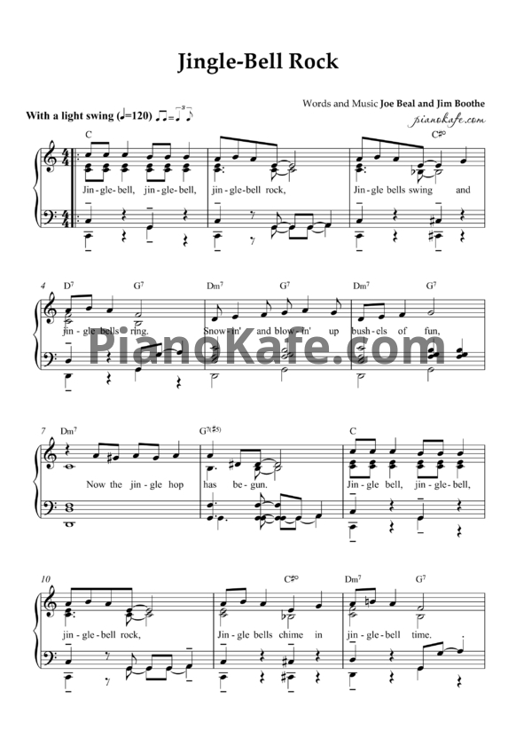 Ноты Jim Boothe - Jingle Bell rock