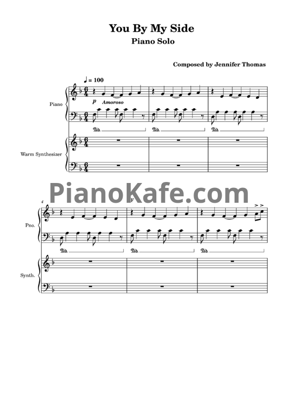 Ноты Jennifer Thomas - You by my side