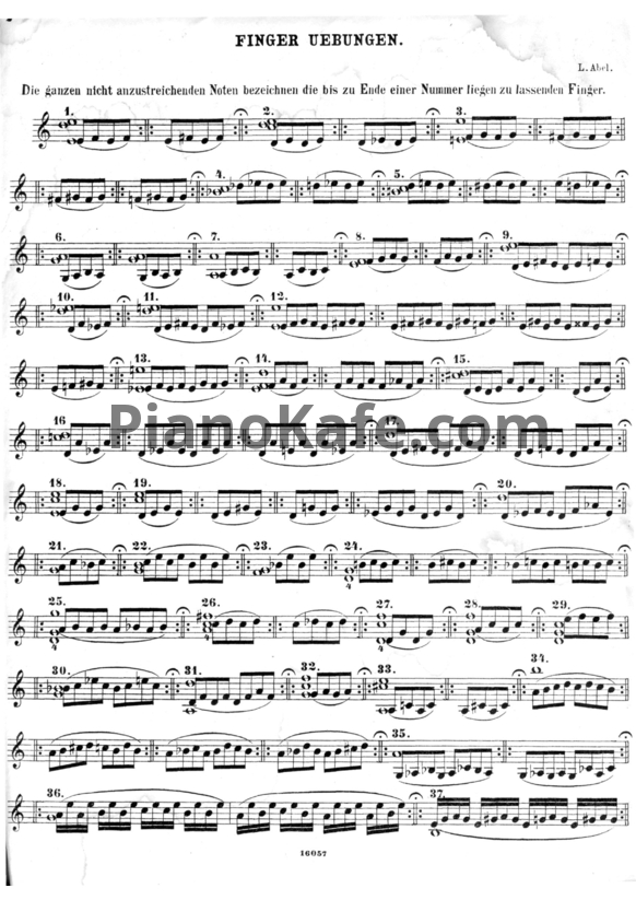 Ноты Л Абель - Упражнения для скрипки