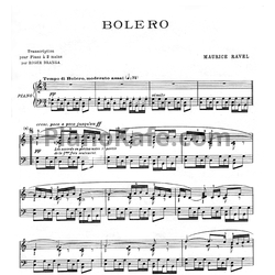 Ноты Maurice Ravel - Bolero (Transcription for piano by Roger Branga) - предпросмотр