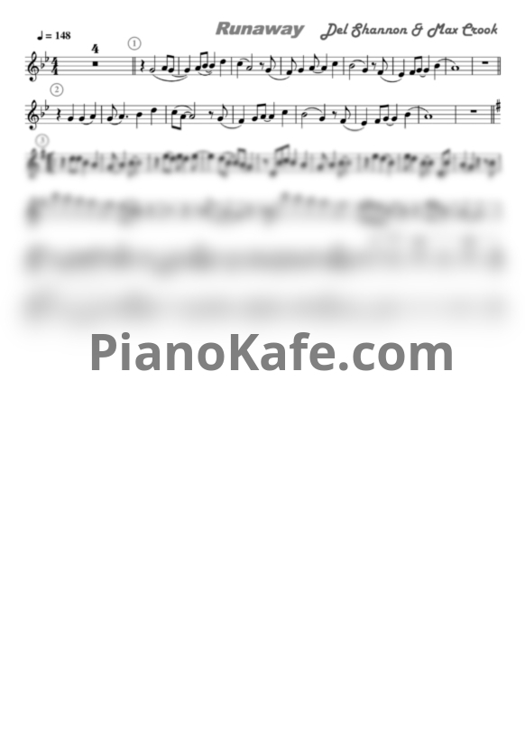 Ноты Del Shannon - Runaway (GmSAX)
