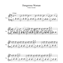 Ноты Ariana Grande - Dangerous woman - предпросмотр