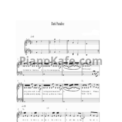 Ноты Lana Del Rey - Dark paradise - предпросмотр