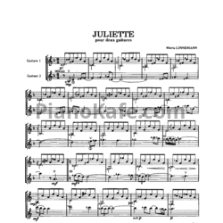 Ноты М. Линнеман - Juliette (для двух гитар) - предпросмотр