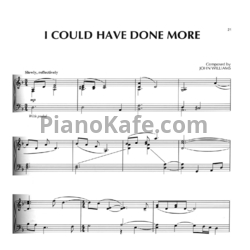 Ноты John Williams - I could have done more - предпросмотр