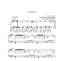 Ноты Avril Lavigne - I'm with you - предпросмотр