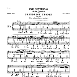Ноты Фредерик Шопен - Два ноктюрна (Op. 48) - предпросмотр