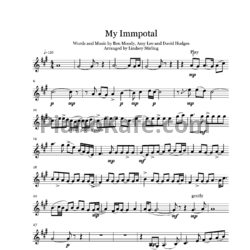 Ноты Lindsey Stirling - My immortal - предпросмотр