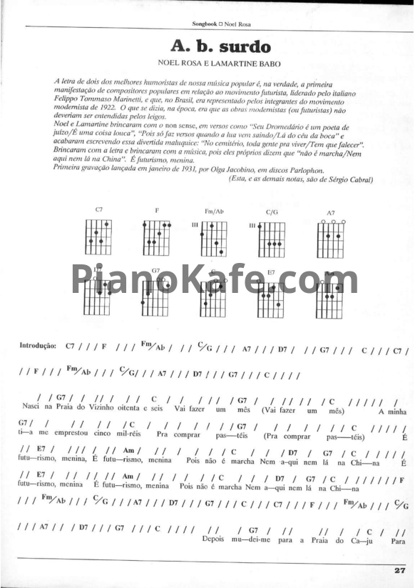 Ноты Noel Rosa - Songbook. Volume 1