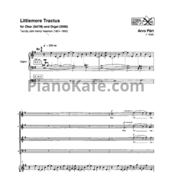 Ноты Арво Пярт - Littlemore tractus - предпросмотр