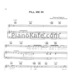 Ноты Craig David - Fill me in - предпросмотр