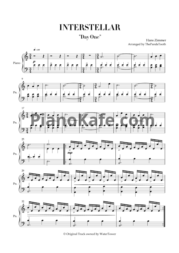Ноты Hans Zimmer - Day one