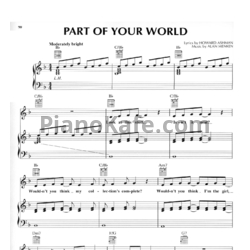 Ноты Alan Menken - Part Of Your World - предпросмотр
