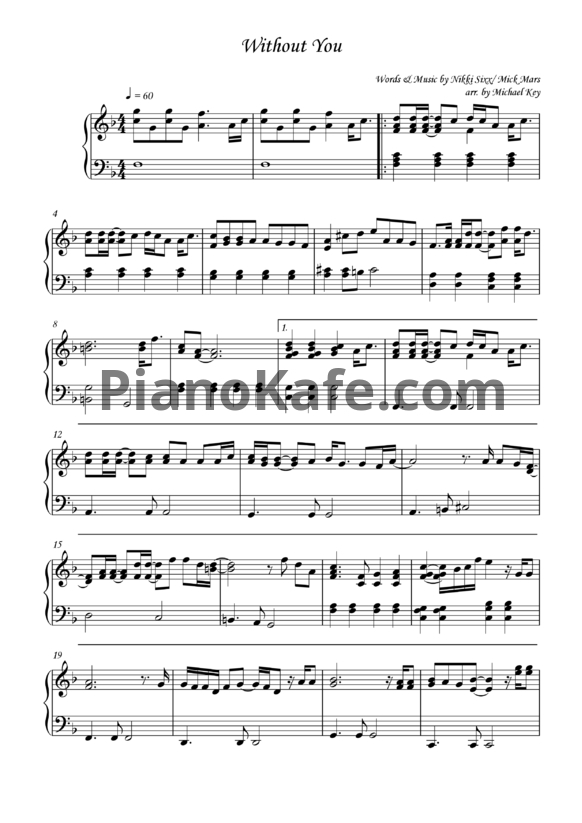 Ноты Mariah Carey - Without you