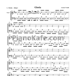 Ноты Антонио Вивальди - Gloria - предпросмотр