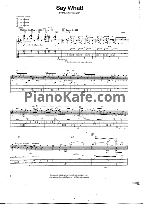 Ноты Stevie Ray Vaughan - Soul to soul (Сборник)