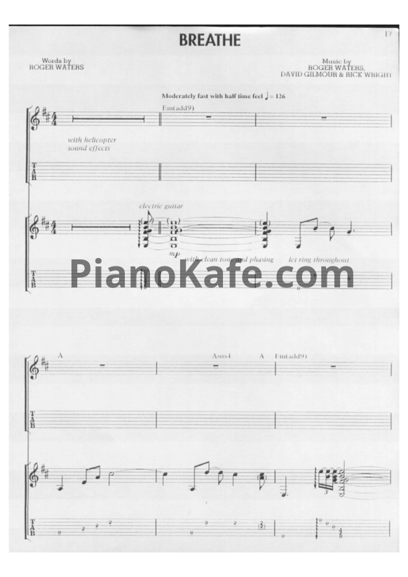 Ноты Pink Floyd - Dark Side of the Moon (Книга нот)