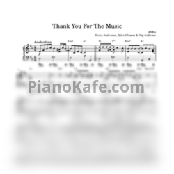 Ноты ABBA - Thank you for the music (Play the piano cover) - предпросмотр