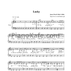 Ноты Jason Mraz feat. Colbie Caillat - Lucky - предпросмотр