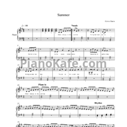 Ноты Calvin Harris - Summer - предпросмотр