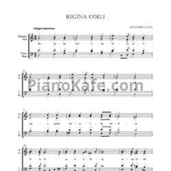 Ноты Antonio Lotti - Regina coeli - предпросмотр