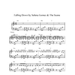 Ноты Selena Gomez feat. The Scene - Falling down - предпросмотр