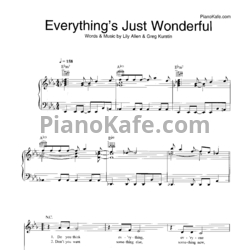 Ноты Lily Allen - Everything's just wonderful - предпросмотр