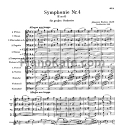 Sheets И. Брамс - Симфония №4 ми минор (Op. 98) - preview