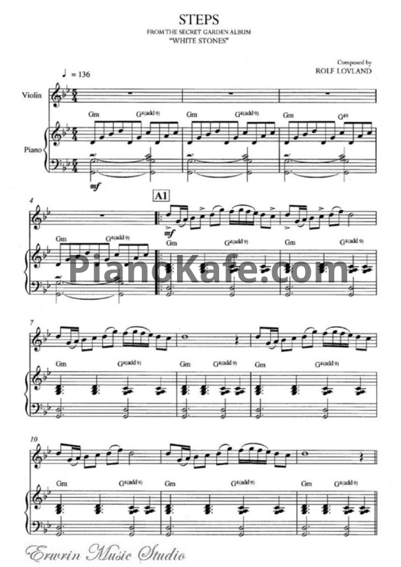 Ноты Secret Garden - Steps