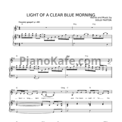 Ноты Dolly Parton - Light of a clear blue morning - предпросмотр