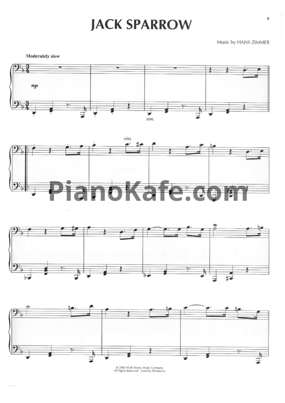 Ноты Hans Zimmer - Пираты Карибского Моря: Сундук мертвеца (Книга нот)