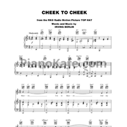 Ноты Irving Berlin - Cheek to cheek - предпросмотр